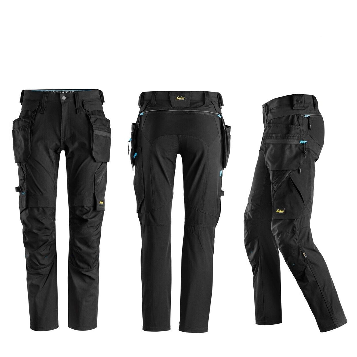 Snickers arbetsbyxor slim 62080404112 LiteWork avtagbara fickor 39W 30L passform