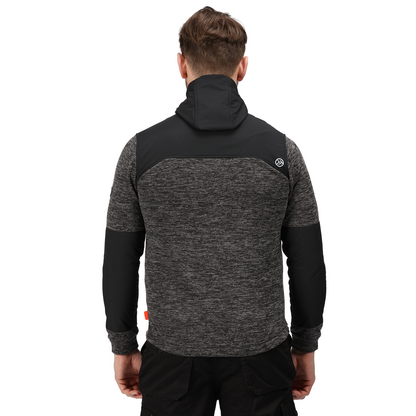 Regatta TRF624 L hoody jacka Heist hybrid askgrå Marl svart L Silver