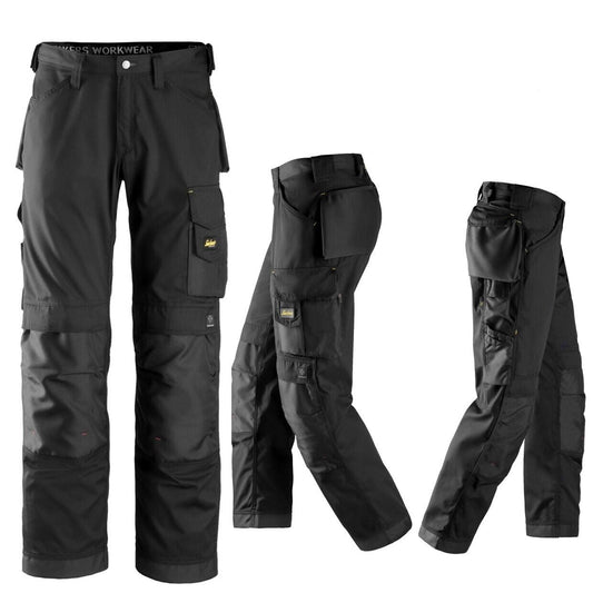 Snickers arbetsbyxor lös 3311 0404 112 Craftsman CoolTwill passform svart silver