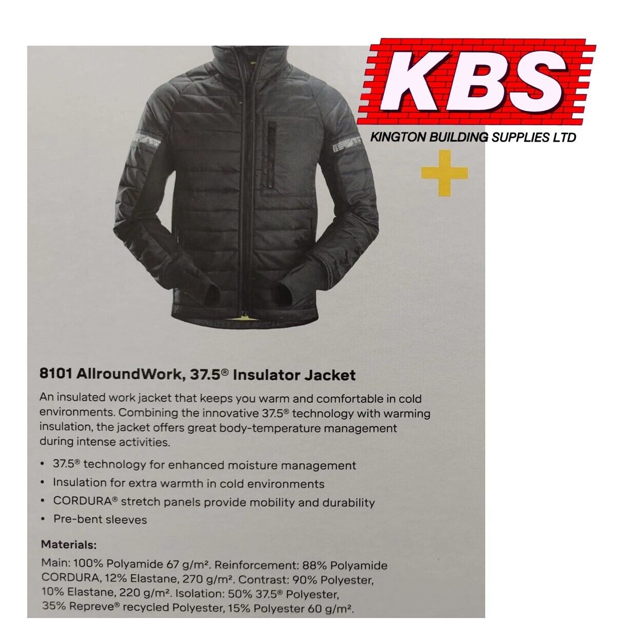 Snickers jacka hoodie workpack 8101 Limited XL 81010404 XL Guld