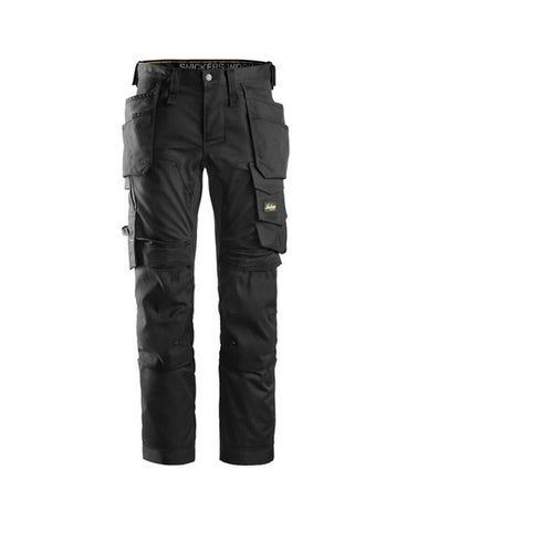 Snickers byxor 6241 svart 0404 size 054 2 way stretch smal passform Guld