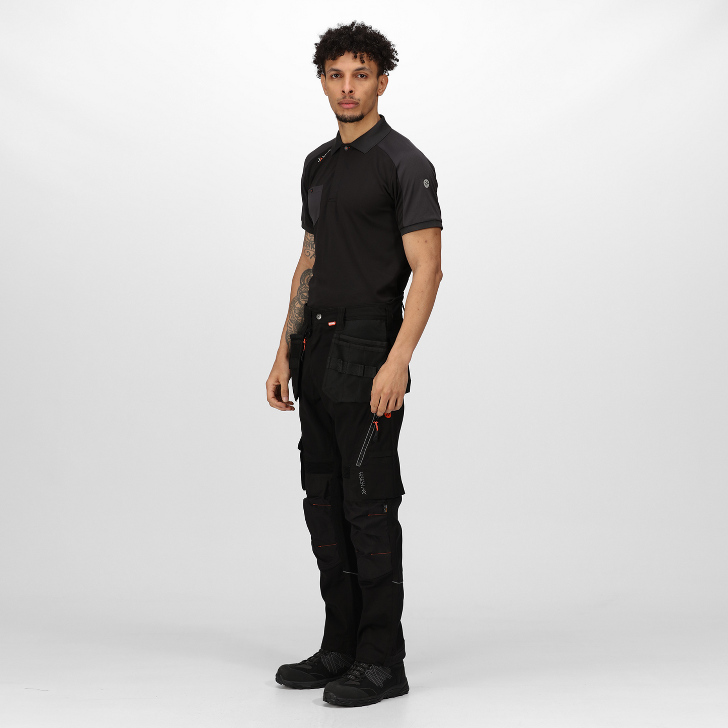 Regatta Professional TRJ367R 32R Execute hölster byxor Workwear Arbets Silver