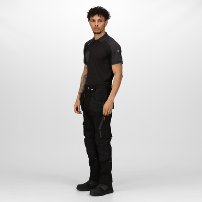 Regatta Professional TRJ367R 32R Execute hölster byxor Workwear Arbets Silver