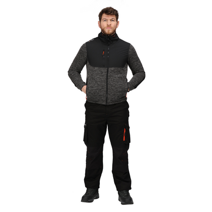 Regatta TRF624 L hoody jacka Heist hybrid askgrå Marl svart L Silver