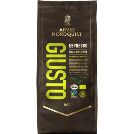 Arvid Nordquist Giusto Espresso - Organic Espresso Whole Beans 500g