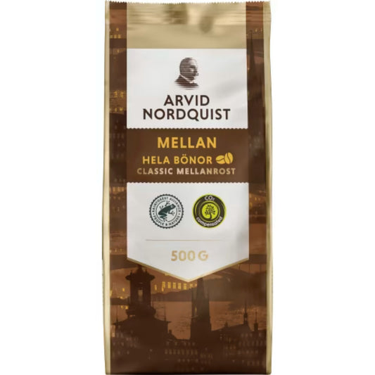 Arvid nordquist Mellan Hela Bönor - Medium Roast Whole Beans 500g