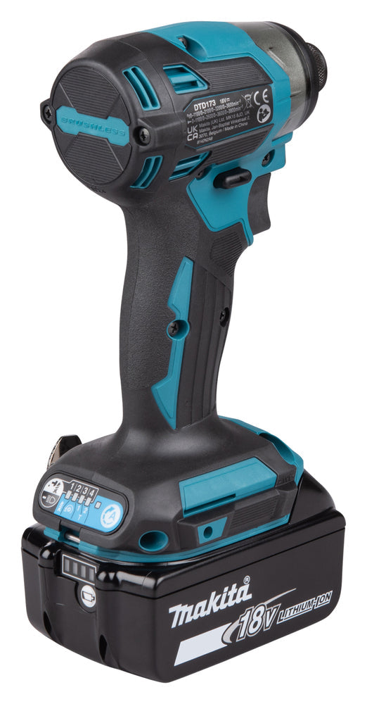 Makita DTD173Z Slagskruvdragare 18V LXT Kolborstfri – Guld – Batteri och laddare ingår