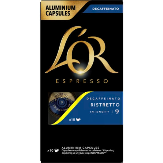 L'or Ristretto 09 Decaffeinato Kaffekapslar - Decaffeinato Coffee Capsules 10p