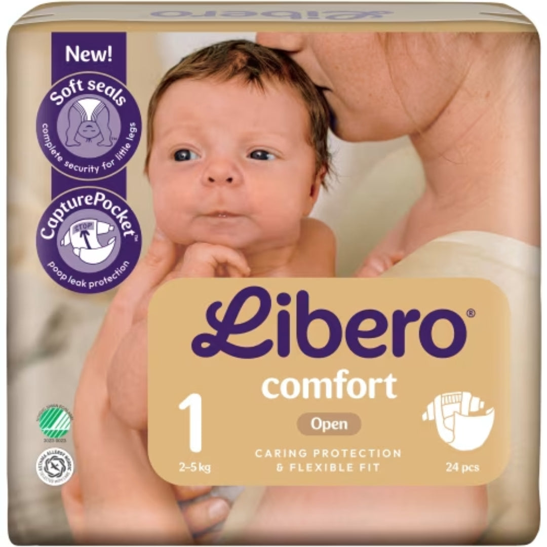 Libero Comfort 1 2-5kg Öppna Blöjor - Open Diapers 2-5kg 24p