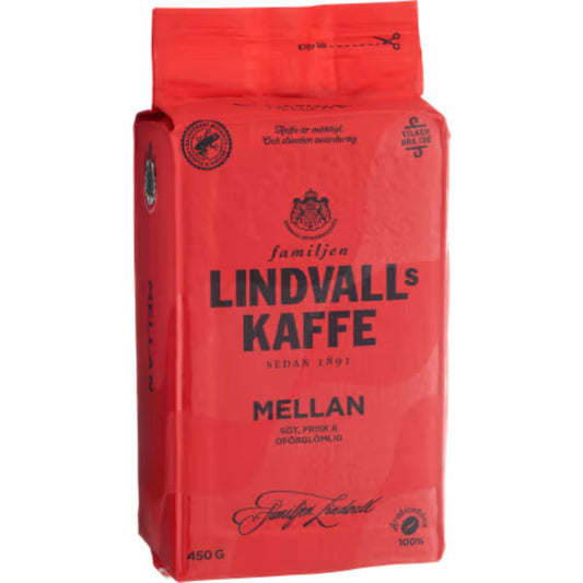 Lindvalls Mellanrost Bryggkaffe - Medium Roast Filter Coffee 450g