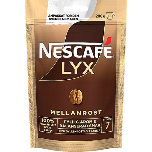 Nescafé Lyx Mellanrost Snabbkaffe - Luxury Instant Coffee 200g