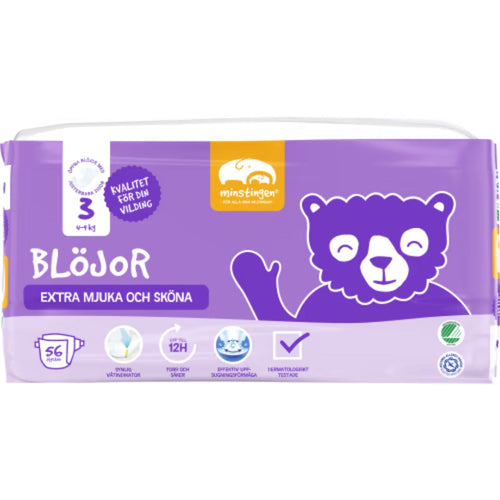 Minstingen Blöjor 3 4-9kg - Diapers 4-9kg 56p