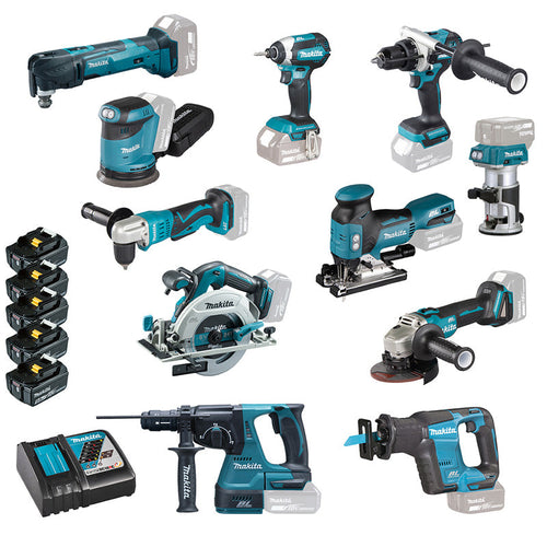 Set med 11 verktyg LXT® 18V MAKITA DLX1122JX1