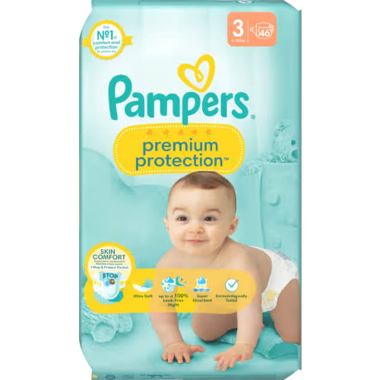 Pampers Premium 3 Protection 6-10kg Tejpblöjor - Tape Diapers 6-10kg 46p