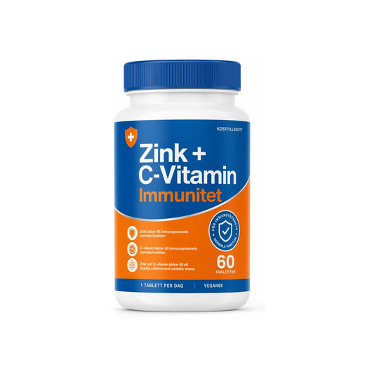 Zink + C-Vitamin Immunitet – 60 Tabletter