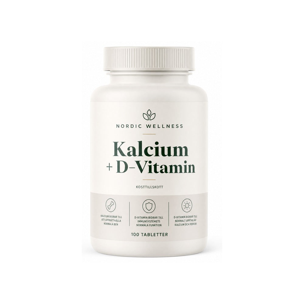 Kalcium + D-Vitamin – 100 Tabletter