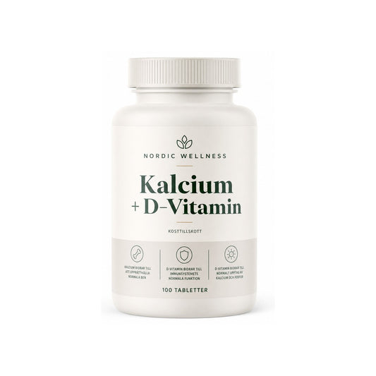 Kalcium + D-Vitamin – 100 Tabletter