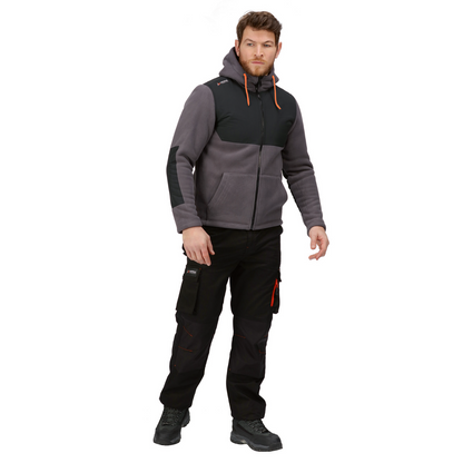 Regatta hoodie jacka TRF664 XL iron svart grå Garrison med huva Silver