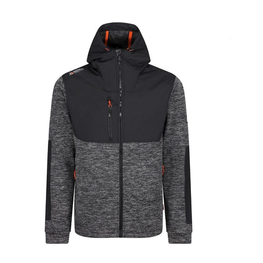 Regatta TRF624 L hoody jacka Heist hybrid askgrå Marl svart L Silver