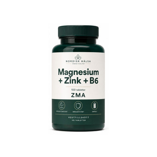 Magnesium + Zink + B6 – 100 Tabletter
