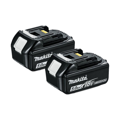 2 x Makita Batteri 18V 5,0 Ah BL1850B Star Li-Ion – Silver