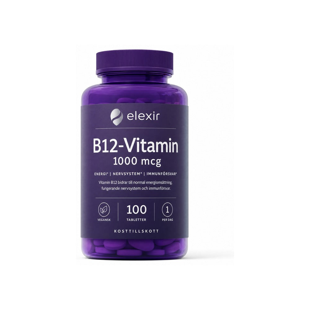 B12-Vitamin 1000 mcg – 100 Tabletter