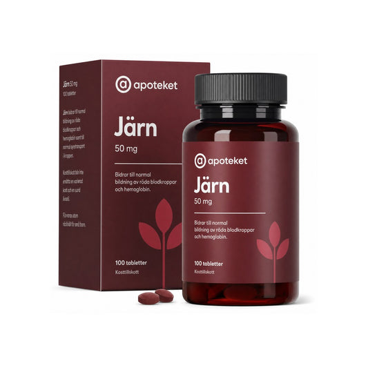 Järn 50 mg – 100 Tabletter